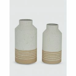 Graydon Living Speckled Metal Farmhouse Vases, Set Of 2 Decorative Accents