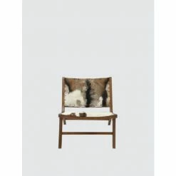 Graydon Living Teak Hide Lounge Chair Stools & Benches