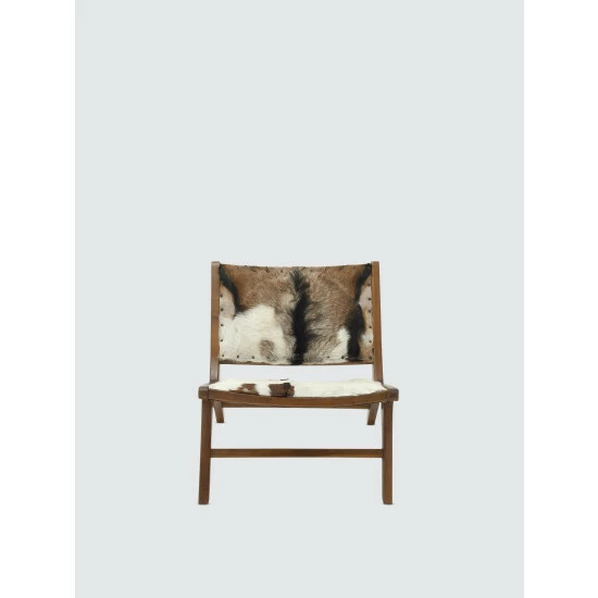 Graydon Living Teak Hide Lounge Chair Stools & Benches