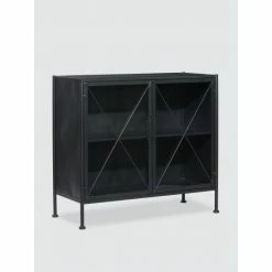Graydon Living Rectangular Metal Cabinet Coffee & Side Tables