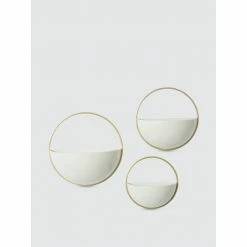 Graydon Living Bowl-Like Wall Planters, Set Of 3 Plants & Planters