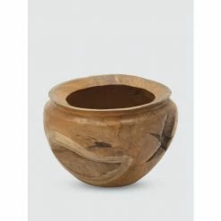 Graydon Living Round Teakwood Bowl Decorative Accents