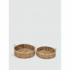 Graydon Living Round Wicker Baskets - Set Of 2 Decorative Accents