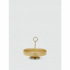 Graydon Living Vintage Round Metallic Tray Decorative Accents