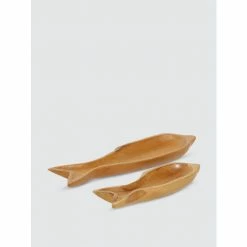 Graydon Living Teakwood Coastal-Style Trays, Set Of 2 Decorative Accents