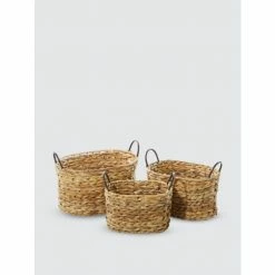 Graydon Living Braided Wicker Baskets - Set Of 3 Decorative Accents