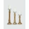 Graydon Living Wooden Candleholders, Set Of 3 Candles & Home Fragrances