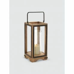Graydon Living Metal And Wood Candle Lantern Candles & Home Fragrances