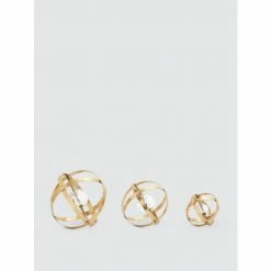 Graydon Living Gold Geometric Sculptures, Set Of 3 Decorative Accents