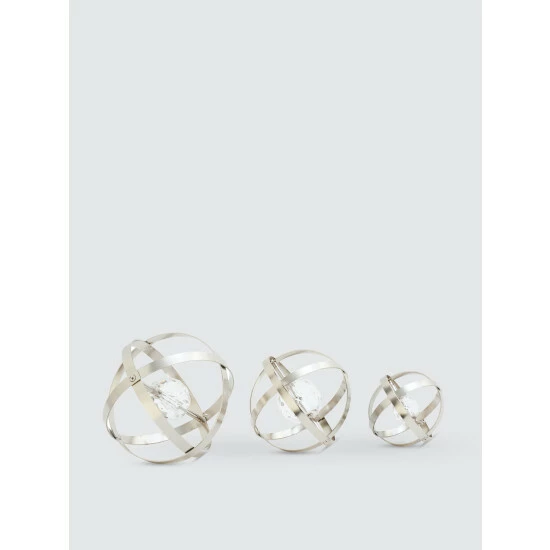 Graydon Living Crystal Decorative Orbs - Set Of 3 Decorative Accents