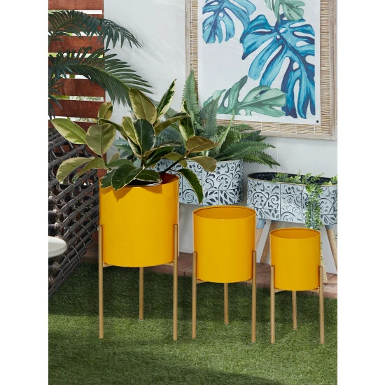 Graydon Living Indoor Metal Planters, Set Of 3 Plants & Planters - Image 2