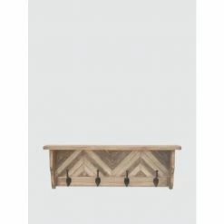 Graydon Living Vintage Chevron Patterned Wall Shelf Storage & Organization