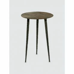 Graydon Living Round Wood Grain Side Table Storage & Organization