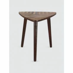 Graydon Living Triangular Mango Wood Accent Table Storage & Organization