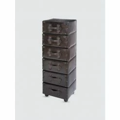 Graydon Living Wood And Leather Chest Coffee & Side Tables