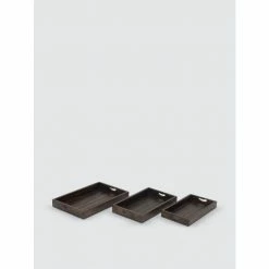 Graydon Living Mahogany Trays, Set Of 3 Decorative Accents
