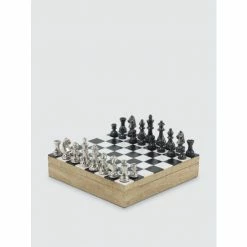Graydon Living Wood-Finished Chessboard Decorative Accents