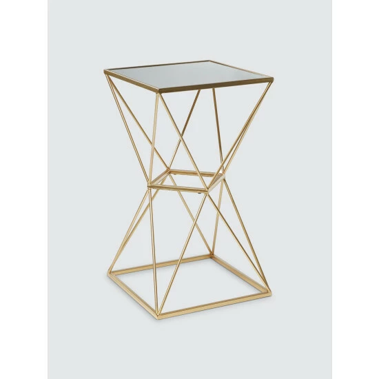 Graydon Living Geometric Mirrored Side Table Coffee & Side Tables