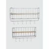 Graydon Living Storage Shelves With Hooks, Set Of 2 Storage & Organization