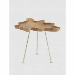 Graydon Living Abstract Teakwood Tray Table Coffee & Side Tables