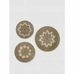 Graydon Living Dimensional Natural Seagrass Wall Art, Set Of 3