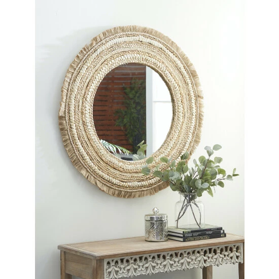 Graydon Living Wicker Wall Mirror Decorative Accents - Image 2
