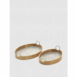 Graydon Living Wooden Decorative Trays, Set Of 3 Decorative Accents