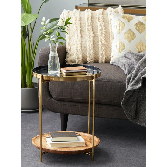 Graydon Living Mixed Media Tray Table Coffee & Side Tables - Image 3