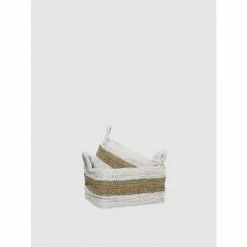 Graydon Living Striped Rectangular Baskets, Set Of 2 Storage & Organization