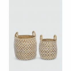 Graydon Living Macramé Decorative Baskets, Set Of 2 Storage & Organization
