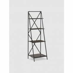 Graydon Living Industrial 4-Tier Ladder Shelf Storage & Organization