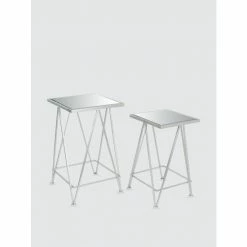 Graydon Living Square Glass Side Tables, Set Of 2 Coffee & Side Tables