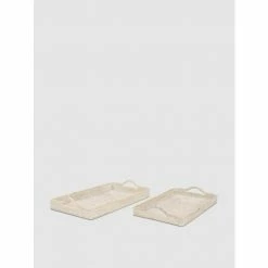 Graydon Living Rattan Trays, Set Of 2 Decorative Accents