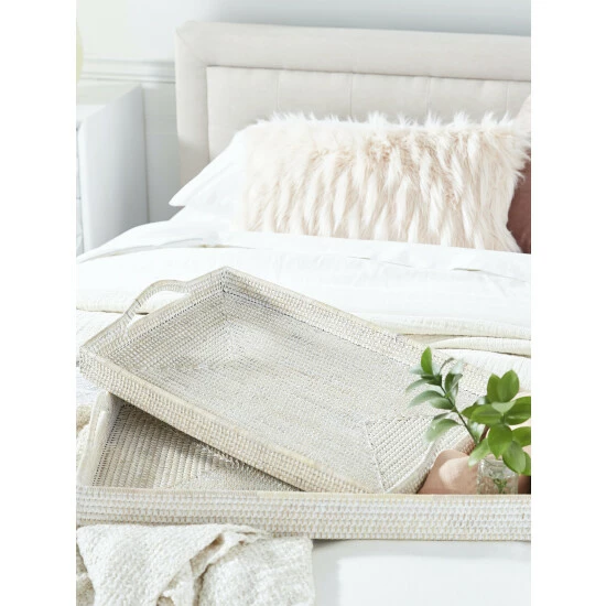 Graydon Living Rattan Trays, Set Of 2 Decorative Accents - Image 3