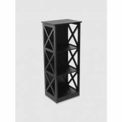 Graydon Living 3-Tier X-Frame Bookshelf Storage & Organization