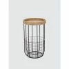 Graydon Living Basket Pedestal Accent Table Coffee & Side Tables