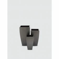 Graydon Living Metal Matte Planters, Set Of 3 Plants & Planters