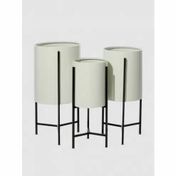 Graydon Living Cylindrical Planters, Set Of 3 Plants & Planters