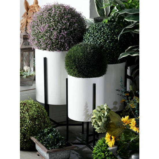 Graydon Living Cylindrical Planters, Set Of 3 Plants & Planters - Image 3