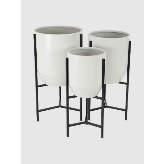 Graydon Living Tapered Planters, Set Of 3 Plants & Planters