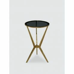 Graydon Living Tall Opaque-Glass Accent Table Coffee & Side Tables