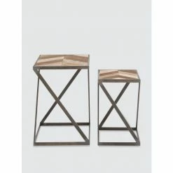 Graydon Living Chevron Accent Tables, Set Of 2 Coffee & Side Tables