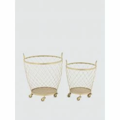Graydon Living Rolling Baskets, Set Of 2 Storage & Organization