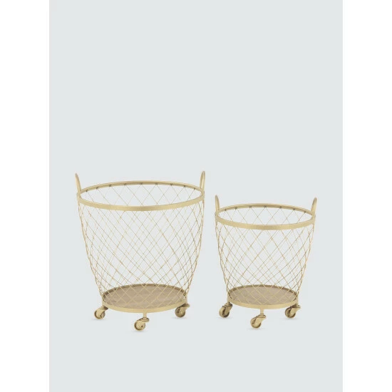 Graydon Living Rolling Baskets, Set Of 2 Storage & Organization