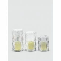 Graydon Living Dotted Glass Candleholders, Set Of 3 Candles & Home Fragrances
