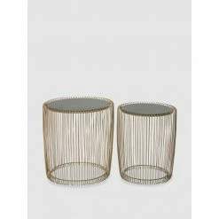 Graydon Living Wire Accent Tables, Set Of 2 Coffee & Side Tables