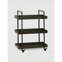 Graydon Living Industrial 3-Tier Bar Cart Coffee & Side Tables