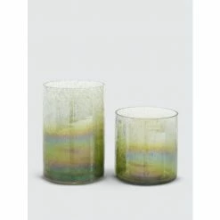 Graydon Living Hand-Blown Kaleidoscopic Candleholders, Set Of 2 Candles & Home Fragrances
