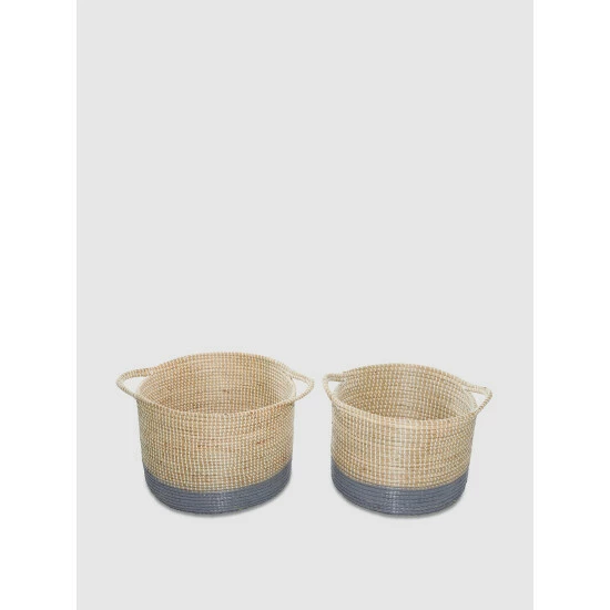 Graydon Living Tonal Baskets, Set Of 2 Storage & Organization - Image 2