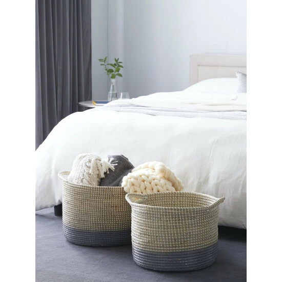 Graydon Living Tonal Baskets, Set Of 2 Storage & Organization - Image 3